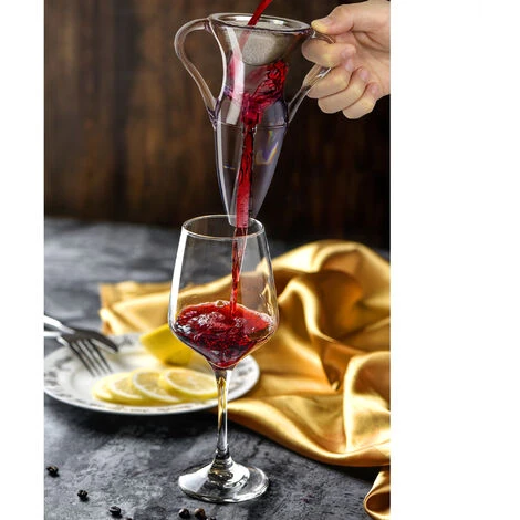 Todeco Decanter Per Vino, Aeratore Vino Rosso - Scatola: Pacco Regalo - Materiale: Acrilico - Con Anse - immagine 3