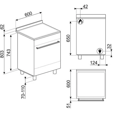 Smeg Cucina Elettrica Master B61GMXI9 60 Cm Acciaio Inox - immagine 2