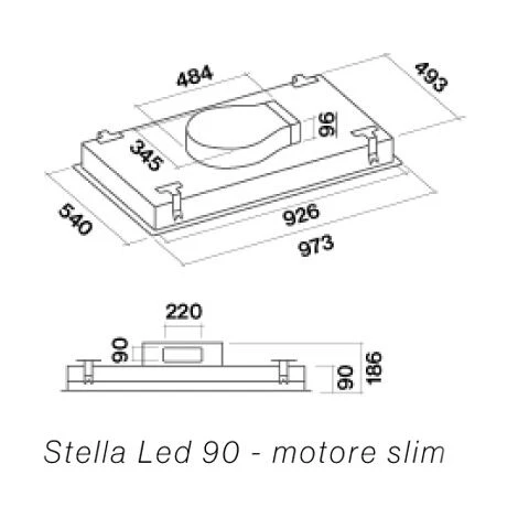 Falmec Cappa Cucina Design Stella Soffitto 90 Cm Acciaio Inox - immagine 3