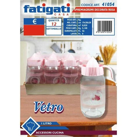 SPREMIAGRUMI VETRO LT.1 DEC. ROSA