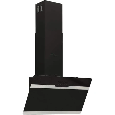 Cappa A Parete 60 Cm In Acciaio E Vetro Temperato Nero VidaXL