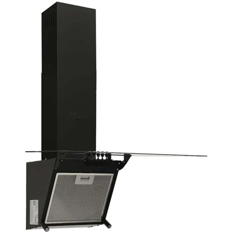 Cappa A Parete 60 Cm In Acciaio E Vetro Temperato Nero VidaXL - immagine 4