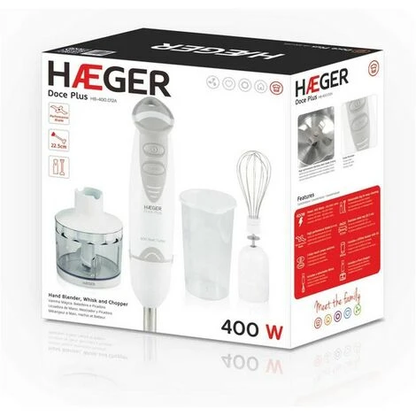 Frullatore Ad Immersione Haeger Doce Plus Bianco 400 W 400W - immagine 4