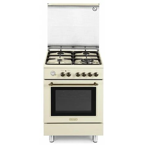 DeLonghi De Longhi PEMB 664 C ED Linea Country Cucina A Gas Libera Installazione Forno Elettrico 4 Fuochi Griglie In Ghisa Classe Energetica A Bruciatore Tripla Corona Coperchio In Cristallo Programmatore Anal - immagine 2
