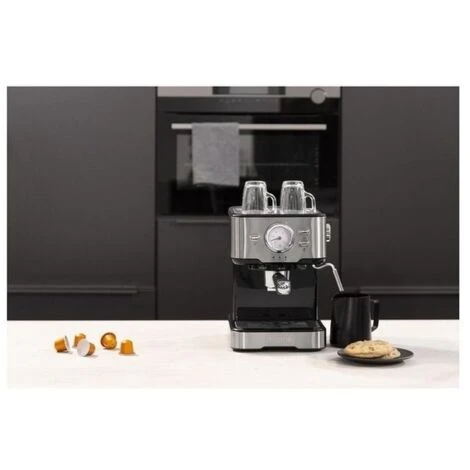 Princess 249412 Macchina Caffe' Compatibile Con Caffe' Macinato E Capsule Nespresso Capacita' 1,5 Litri Pompa Da 20 Bar Acciaio Inox - immagine 2
