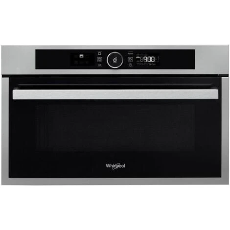 Whirlpool AMW 731 IX Forno A Microonde Da Incasso Con Grill Capacita' 31 Litri Potenza 1000 W Funzione DualCrisp Jet DeFrost Display Digitale Acciaio Inox