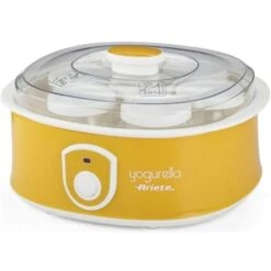 Ariete 617 Yogurella Yogurtiera Elettrica Con 7 Vasetti In Vetro 1,3Kg 20W Bianco/Giallo