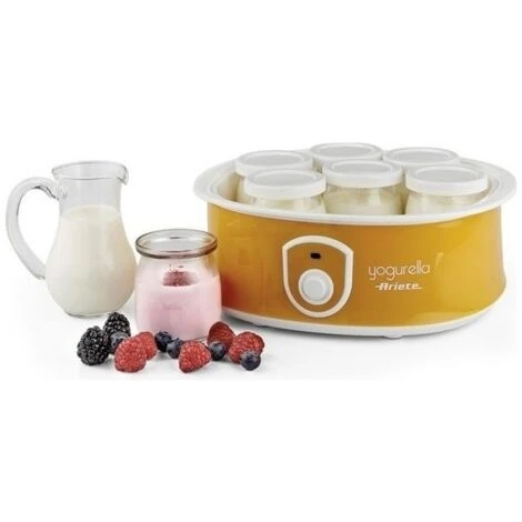 Ariete 617 Yogurella Yogurtiera Elettrica Con 7 Vasetti In Vetro 1,3Kg 20W Bianco/Giallo - immagine 2