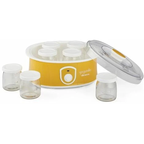 Ariete 617 Yogurella Yogurtiera Elettrica Con 7 Vasetti In Vetro 1,3Kg 20W Bianco/Giallo - immagine 4