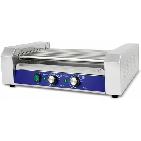 Vertes Macchina Cuoci Hot Dog Maker Salsiccia (9 Rulli, 1800 Watt, Temperatura 50-250°C, 2 Zone Di Riscaldamento, Copertura In Vetro Temprato, Acciaio Inox) - immagine 3