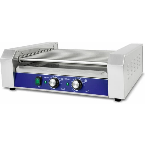 Vertes Macchina Cuoci Hot Dog Maker Salsiccia (11 Rulli, 2200 Watt, Temperatura 50-250°C, 2 Zone Di Riscaldamento, Copertura In Vetro Temprato, Acciaio Inox) - immagine 3