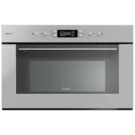 Whirlpool AMW 735 IXL Forno A Microonde Da Incasso Con Grill Capacita' 31 Litri Potenza 1000 W Funzione Crisp Ventilato Display Digitale Acciaio Inox