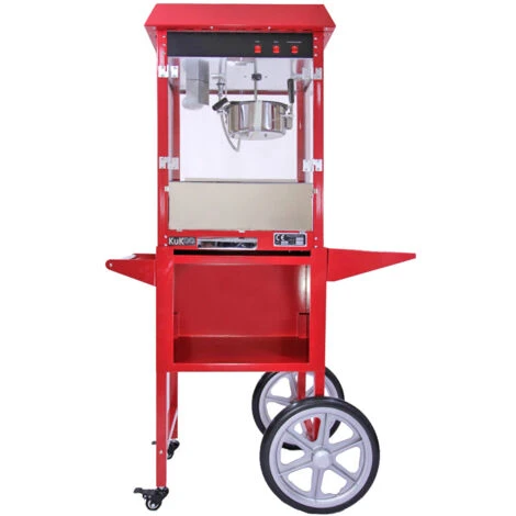 Macchina Per Popcorn Professionale Macchinetta Pop Corn In Acciaio Inossidabile Con Macchina Pop Corn Con Carrello Potenza 1370W - immagine 2