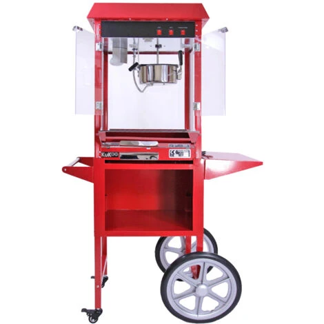 Macchina Per Popcorn Professionale Macchinetta Pop Corn In Acciaio Inossidabile Con Macchina Pop Corn Con Carrello Potenza 1370W - immagine 3