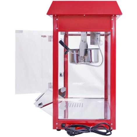Macchina Per Popcorn Professionale Macchinetta Pop Corn In Acciaio Inossidabile Con Macchina Pop Corn Con Carrello Potenza 1370W - immagine 3