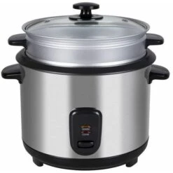 Melchioni Cuociriso Jasmine 1.8 Litri 700W Corpo Inox Contenitore In Vetro