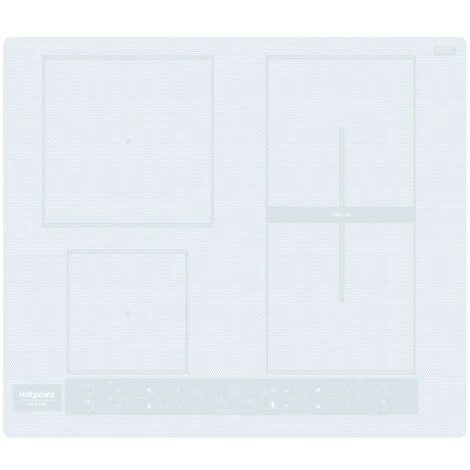 Hotpoint HB 8460B NE/W Piano Cottura Ad Induzione 4 Zone 9 Livelli Di Potenza + Booster Combi Duo Blocco Comandi Adattatore Di Potenza 59cm Bianco