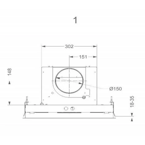 Cappa A Soffitto 90cm 815m3 / H Bianca - 6831 - Novy - immagine 3