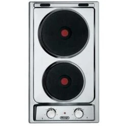 Delonghi I 23-2 ER Piano Cottura Piastra Sigillata 2 Fornelli 30 Cm Acciaio Inossidabile