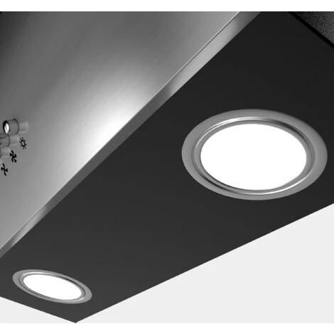 CIARRA Cappa Ad Angolo 60cm Con Aspirazione A 3 Velocità 736CBK60 - Nero Silenziosa E Facile Da Pulire - immagine 5