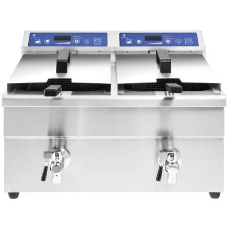 Friggitrice A Induzione 2 Vasche Da 10 Litri Con Timer E Rubinetto Di Scarico - immagine 4