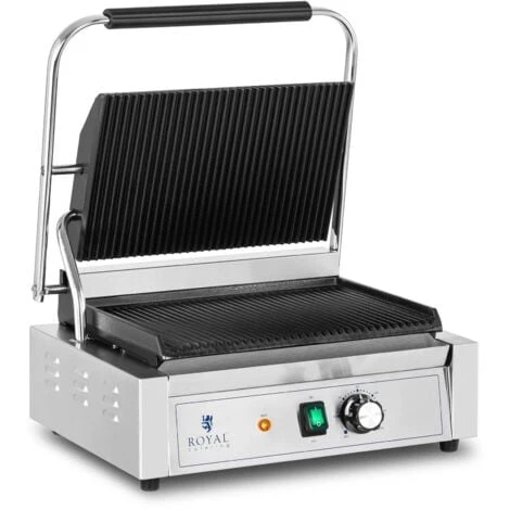 Piastra Per Panini E Toast Bistecchiera Rigata 2.200 W 50 - 300 °C 33 X 22 Cm