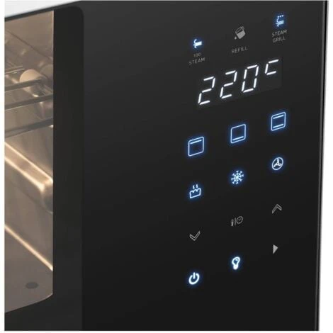 Forno A Vapore Fornetto Cottura A Vapore Professionale Elettrico Nero 2100 W - immagine 3