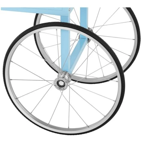 Carretto Per Macchina Per Pop Corn Carrello Pop-Corn 2 Freni + Scomparto Blu - immagine 4