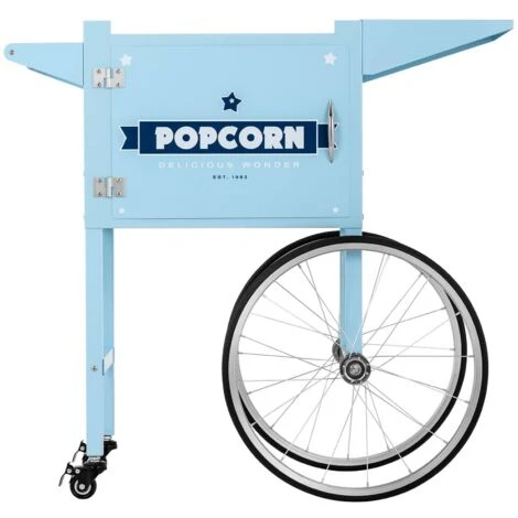 Carretto Per Macchina Per Pop Corn Carrello Pop-Corn 2 Freni + Scomparto Blu - immagine 5