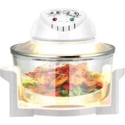 RELAX4LIFE Forno Ad Aria Ventilato Con Capacità 17 Litri, Forno Alogeno Per Cottura Senza Olio, Forno Multifunzione Con Temperatura Regolabile 65°C-250°C, Funzione Timer E Potenza 1200-1400W