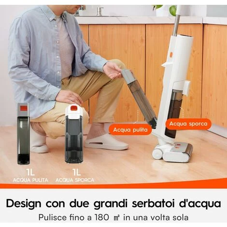 ULTENIC AC1 - Aspirapolvere Senza Fili - Umido/Secco -15000Pa - 45min Di Autonomia - immagine 3