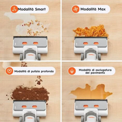 ULTENIC AC1 - Aspirapolvere Senza Fili - Umido/Secco -15000Pa - 45min Di Autonomia - immagine 4