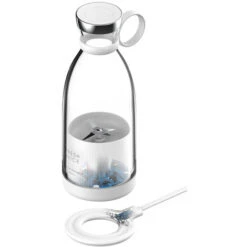 Borraccia Per Frullatore Portatile Senza Fili Da 380 Ml Per Frullati E Frullati Con Caricatore A Induzione Senza BPA (bianco)