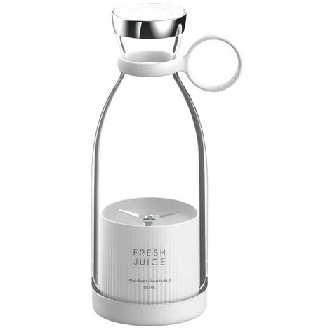 Borraccia Per Frullatore Portatile Senza Fili Da 380 Ml Per Frullati E Frullati Con Caricatore A Induzione Senza BPA (bianco) - immagine 2