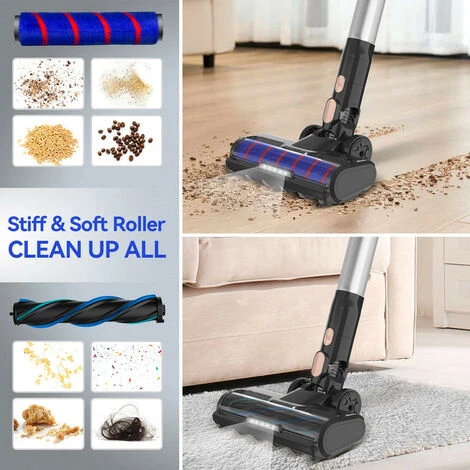 Aspirapolvere A Batteria Yisora 25 KPA, Aspirapolvere 2 In 1, Aspirapolvere A Sacco E Senza Fili, Display A LED, Motore Brushless Da 265 W Fino A 60 Minuti, Aspirapolvere Senza Sacchetto Per Tappeti, Pavimenti, Peli Di Animali Domestici - immagine 5