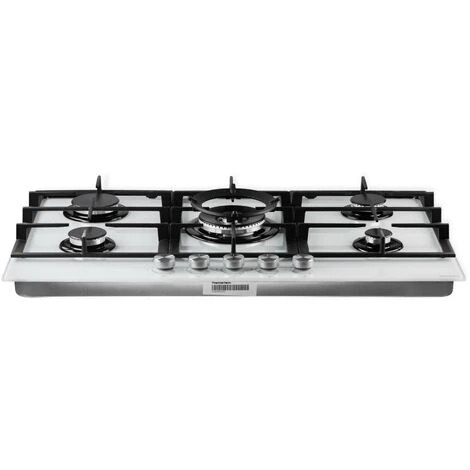 PremierTech PC905GW Piano Cottura A Gas Bianco Da 90cm (86cm) 5 Fuochi In Vetro - immagine 2