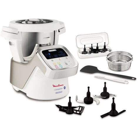 Robot Da Cucina Multifunzione 4,5l 1550w Bianco - Hf900110 - Moulinex