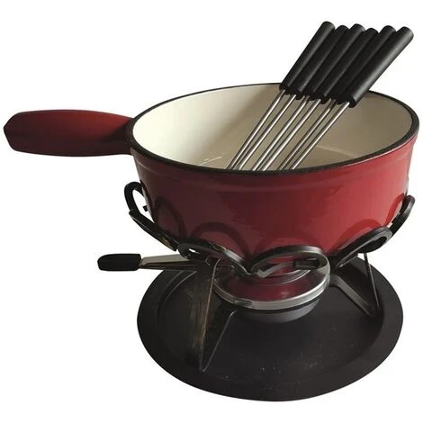 SET TAVOLA E CUOCO FONDUTA ROSSA UNI 24 CM R FERRO A CALDO FORG 1198705
