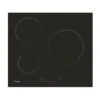 Candy CH63CC, Piastra In Vetroceramica, 3 Zone, 60 Cm, 10 Livelli Di Potenza, 5,5 W, Comandi Centrali, Blocco Di Sicurezza, Indicatore Di Calore, Allarme Surriscaldamento E Perdite, Nero