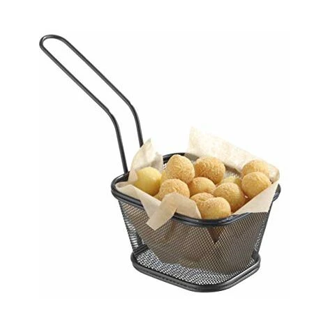 HENDI Mini Cestelli Per Friggere Impilabili Neri - immagine 3