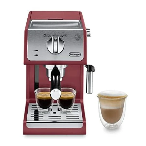 DeLonghi ECP33.21.R Macchina Da Caffè Espresso Manuale E Cappuccino, Caffè In Polvere O In Cialde E.S.E., 1100 W, Nero