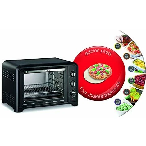 Moulinex Optimo Forno Elettrico 39 L Nero Calore Girevole 6 Modalità Di Cottura Pizza Pane Torte Pasticcerie 2000 W Termostato 240° Funzione Scongelamento OX487810 - immagine 2