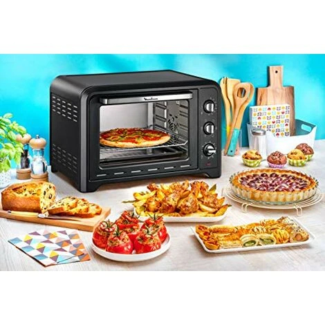 Moulinex Optimo Forno Elettrico 39 L Nero Calore Girevole 6 Modalità Di Cottura Pizza Pane Torte Pasticcerie 2000 W Termostato 240° Funzione Scongelamento OX487810 - immagine 3