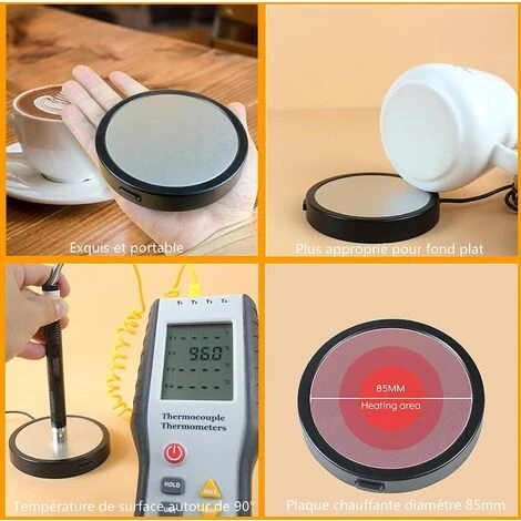 Scalda Tazze Da Caffè, Sottobicchiere Riscaldato Elettrico USB, Scalda Teiera, Fornisce Una Temperatura Costante Per Caffè, Latte E Bevande In Ufficio E A Casa - immagine 4