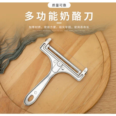 Affetta Formaggio Con Bobina E Filo Di Taglio, Spessore Di Taglio Variabile, Acciaio Inox/alluminio, Taglio A Rullo, Argento - immagine 3