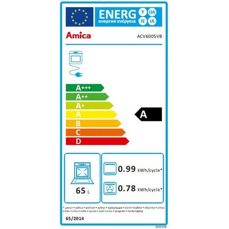 Cucina In Vetroceramica 65l 4 Fuochi Bianco - Acv6005b - Amica - immagine 2