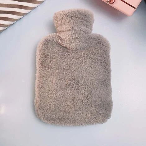 Nuova Borsa Scaldamani, Borsa Dell'acqua Calda Con Copertura In Tessuto Peluche A Due Mani, Borsa Scaldamani Riempita D'acqua In PVC (rosa) - immagine 5