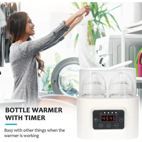 Scaldabiberon 5 In 1 Scaldabiberon Digitale Con Timer Sterilizzatore A Vapore Con Display Digitale Per Scongelamento Biberon - immagine 4