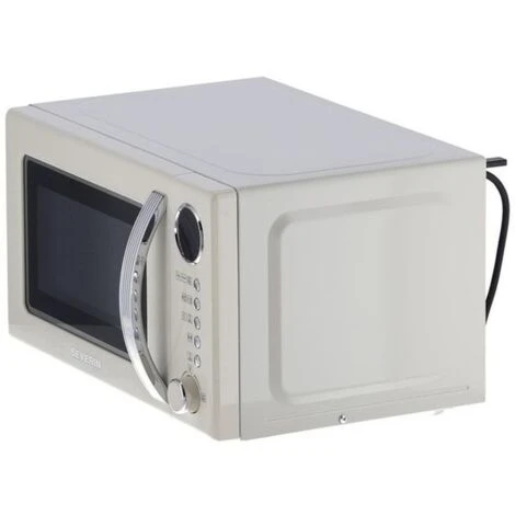 Severin MW 7892 Forno A Microonde Retrò Con Grill Capacità 20 Litri Potenza 700W 8 Programmi Tasto Quick Crema - immagine 2