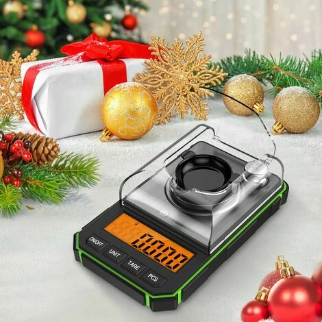 Bilancia Di Precisione 0,001 G, Bilancia Postale Digitale 50 G /0,001 G, Bilancia Digitale Con Display LCD, Bilancia Oro, Bilancia A Monete, Bilancia Per Gioielli Con Peso Di Calibrazione In Acciaio I - immagine 2